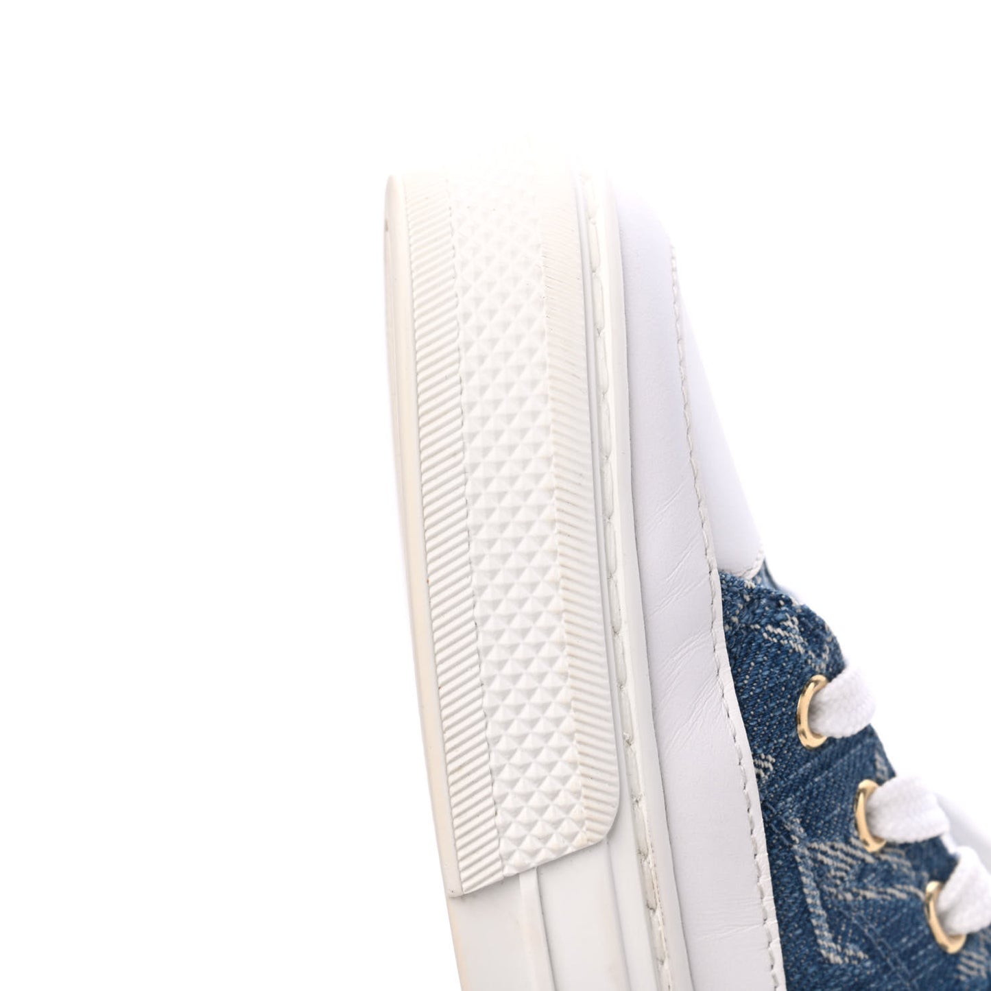 Denim Monogram Stellar Sneakers 37.5 Bleu Jeans Blue