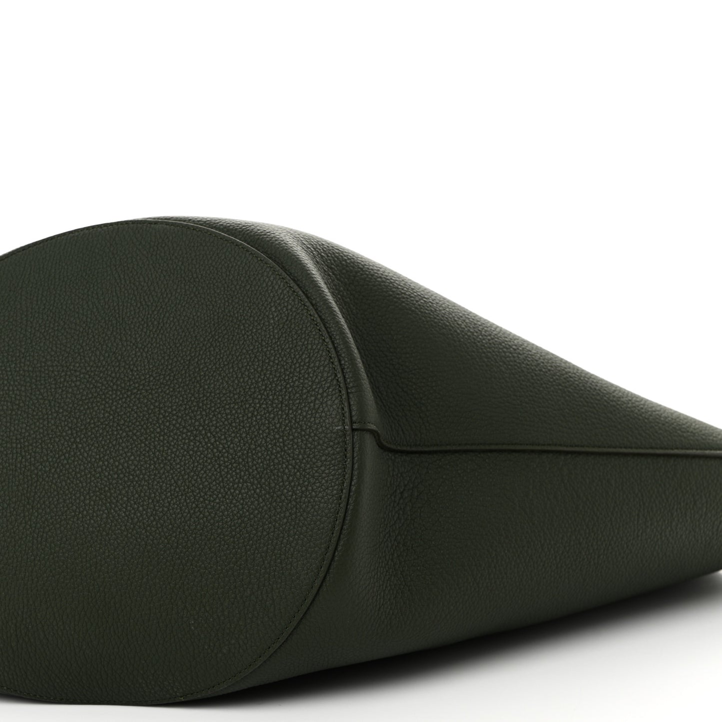 Pebbled Sport Calfskin Medium Lotus Tote Bottle Green