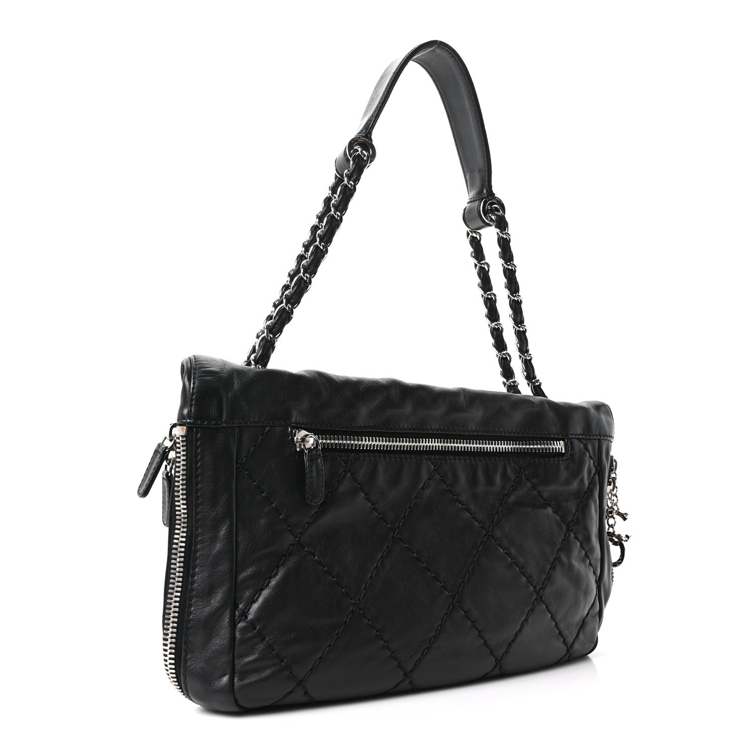 Chanel Calfskin Expandable Flap Black 2 of 9