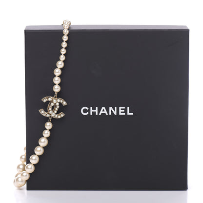 Chanel Graduated Pearl CC Short Necklace Gold 5 of 5