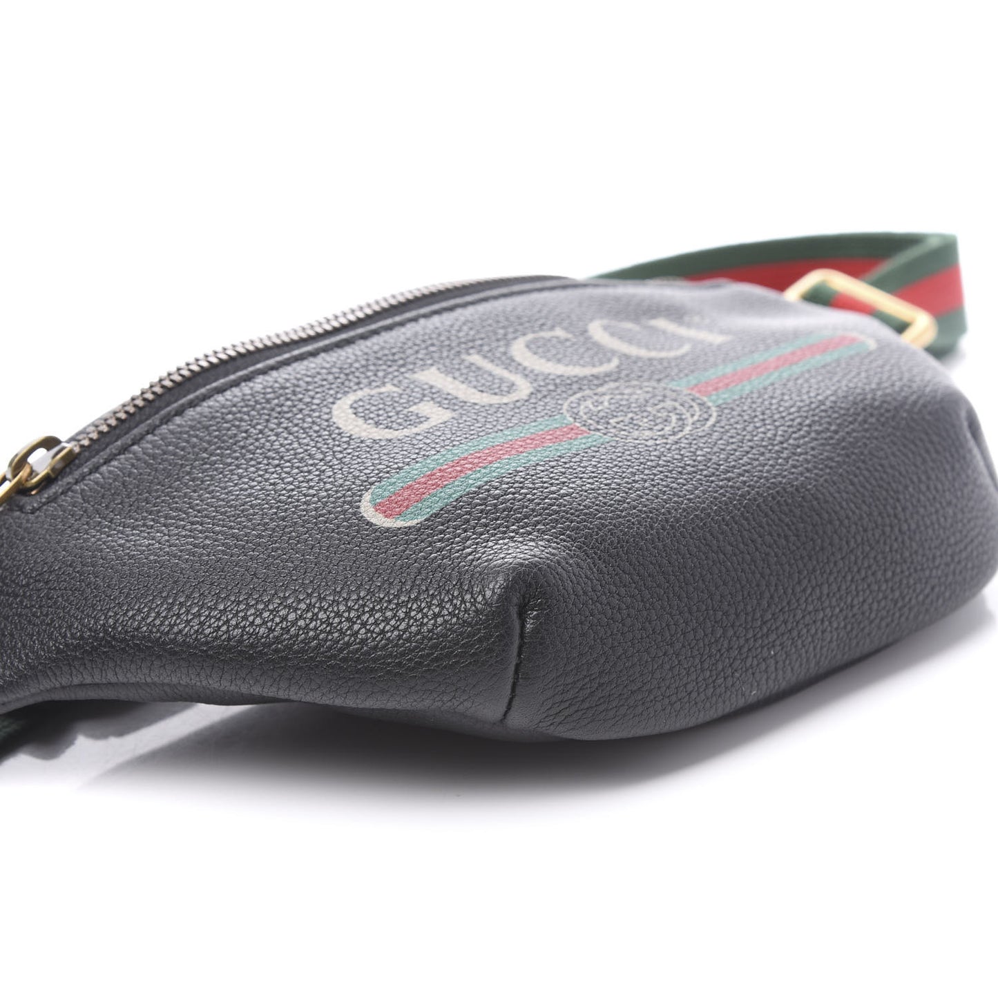 Grained Calfskin Small Logo Belt Bag Black