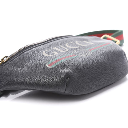 Gucci Grained Calfskin Small Logo Belt Bag Black 8 of 9