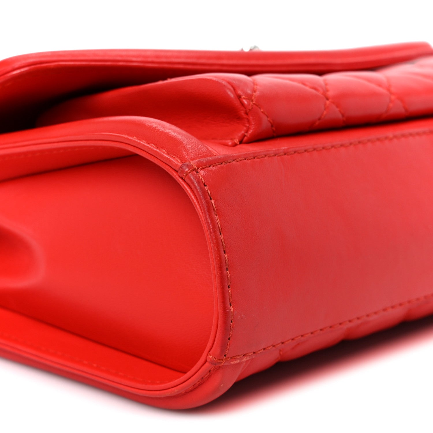 Chanel Lambskin Quilted Small Geometric Flap Red 9 of 10