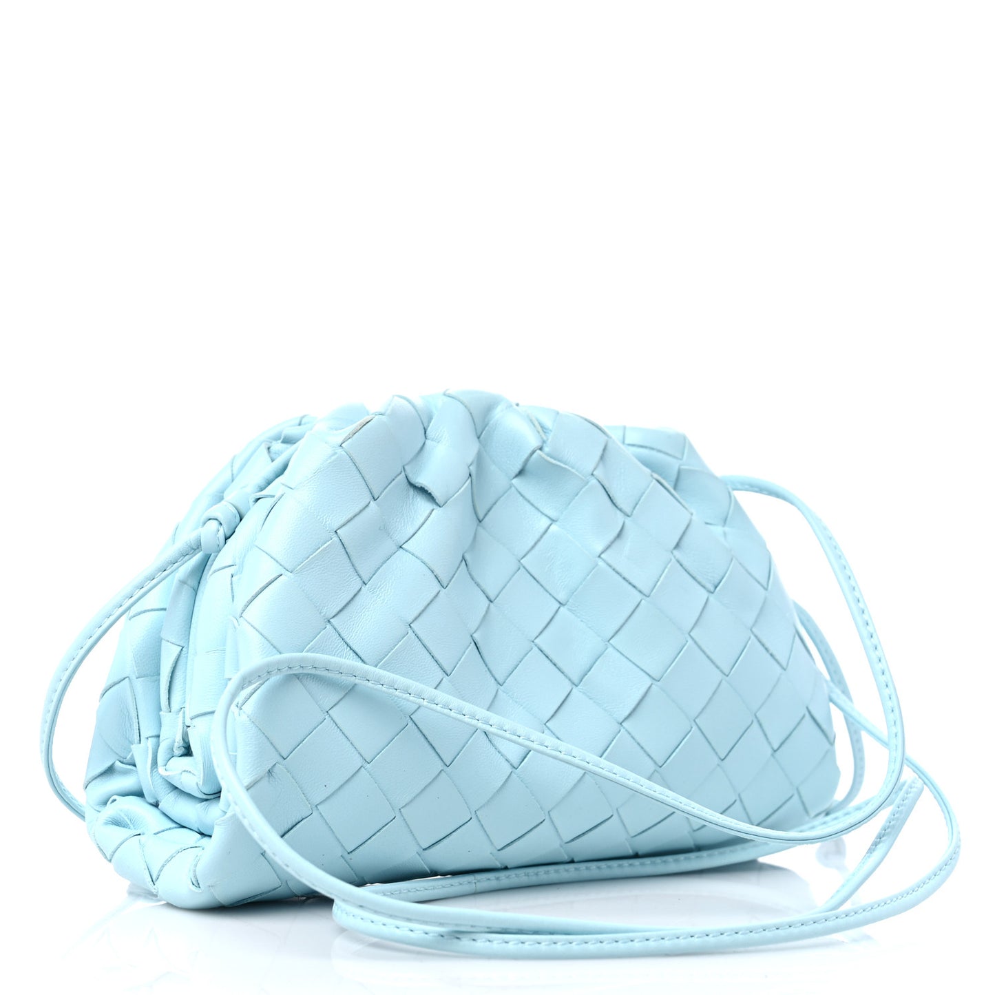 Nappa Intrecciato The Mini Pouch Topazio Silver
