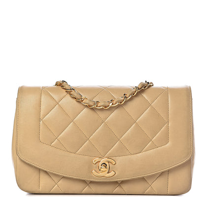 Chanel Lambskin Quilted Small Flap Beige 1 of 26