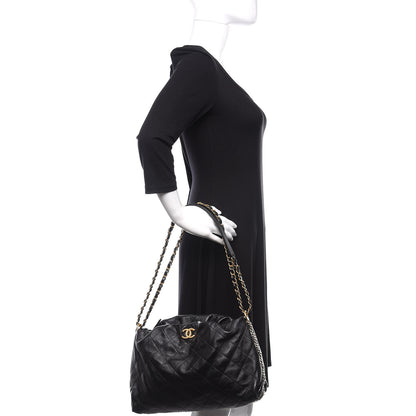 Chanel Calfskin Quilted Chain Around Tote Black 2 of 11