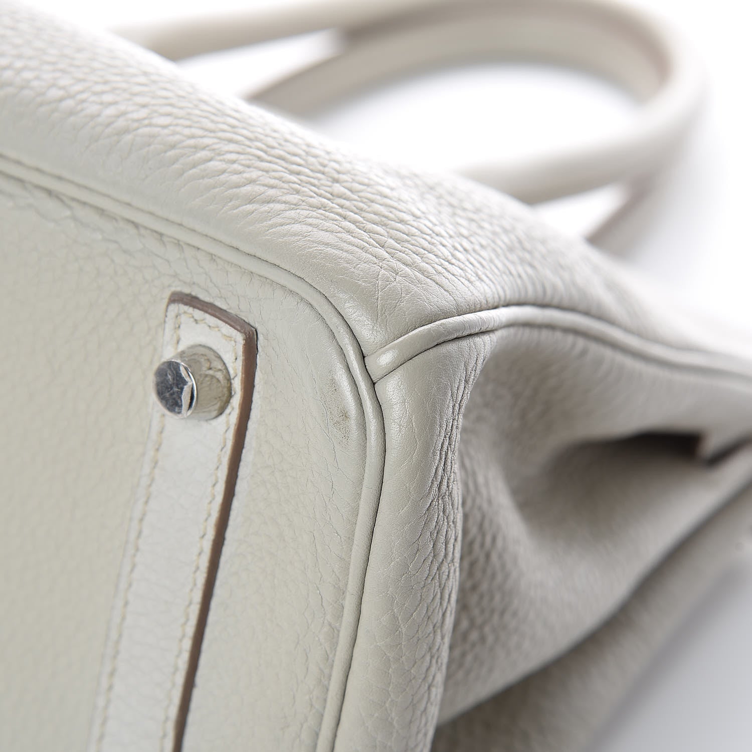 Hermes Taurillon Clemence Lizard Club Birkin 30 Gris Perle White Mykonos 35 of 38