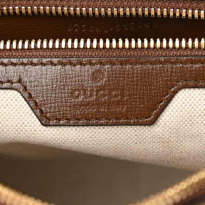 Gucci GG Supreme Monogram Azalea Calfskin Retro Interlocking G Messenger Shoulder Bag Beige Ebony Brown Sugar 6 of 12