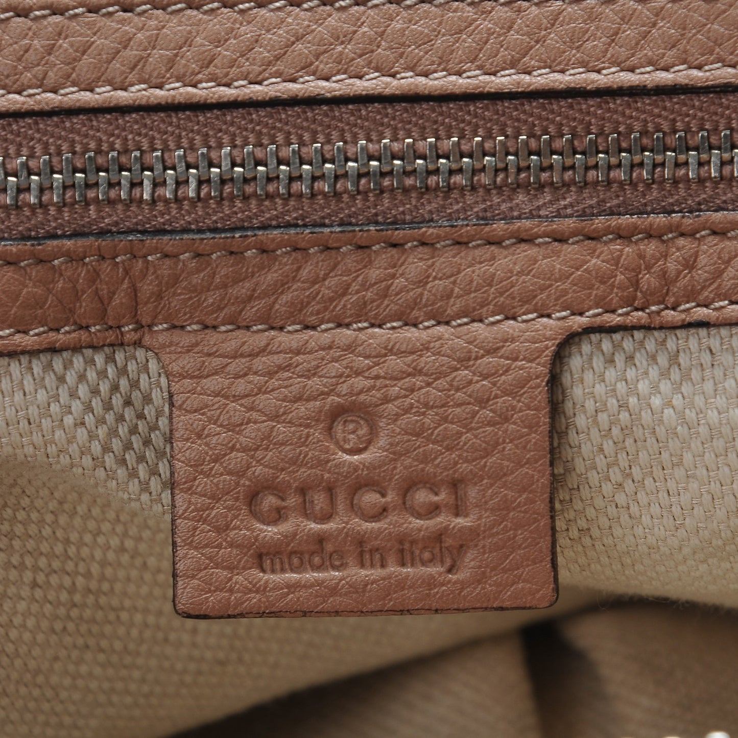 Guccissima Medium Bamboo Bar Tote Nude