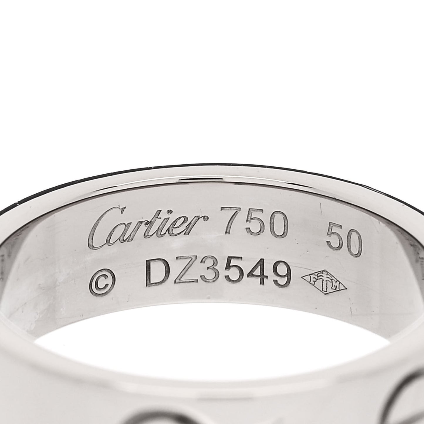 18K White Gold 5.5mm LOVE Ring 50 5.25