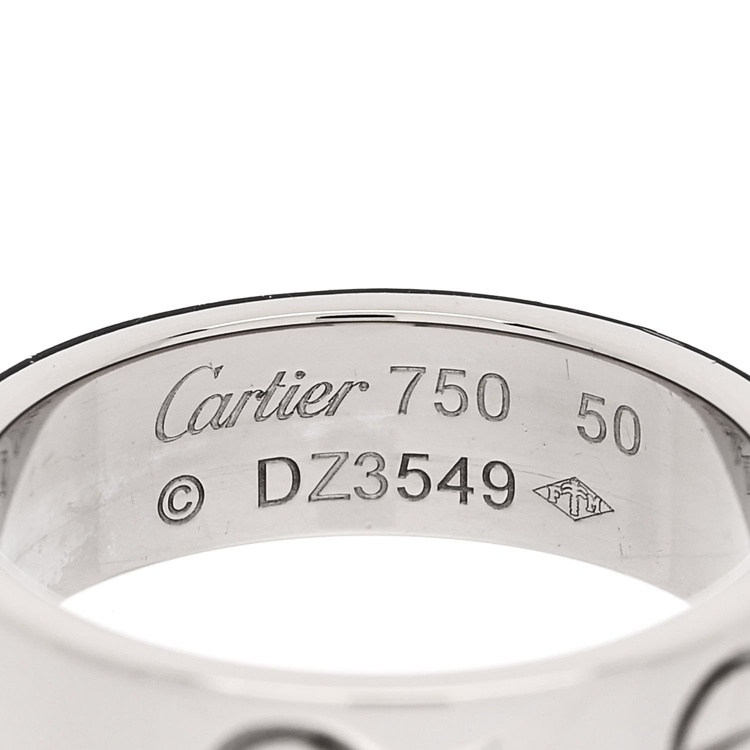 Cartier 18K White Gold 5.5mm LOVE Ring 50 5.25 4 of 5