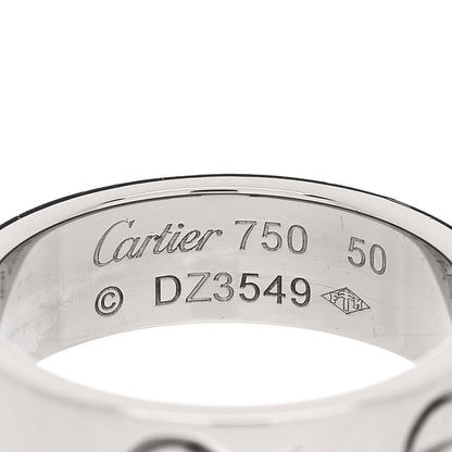 Cartier 18K White Gold 5.5mm LOVE Ring 50 5.25 4 of 5