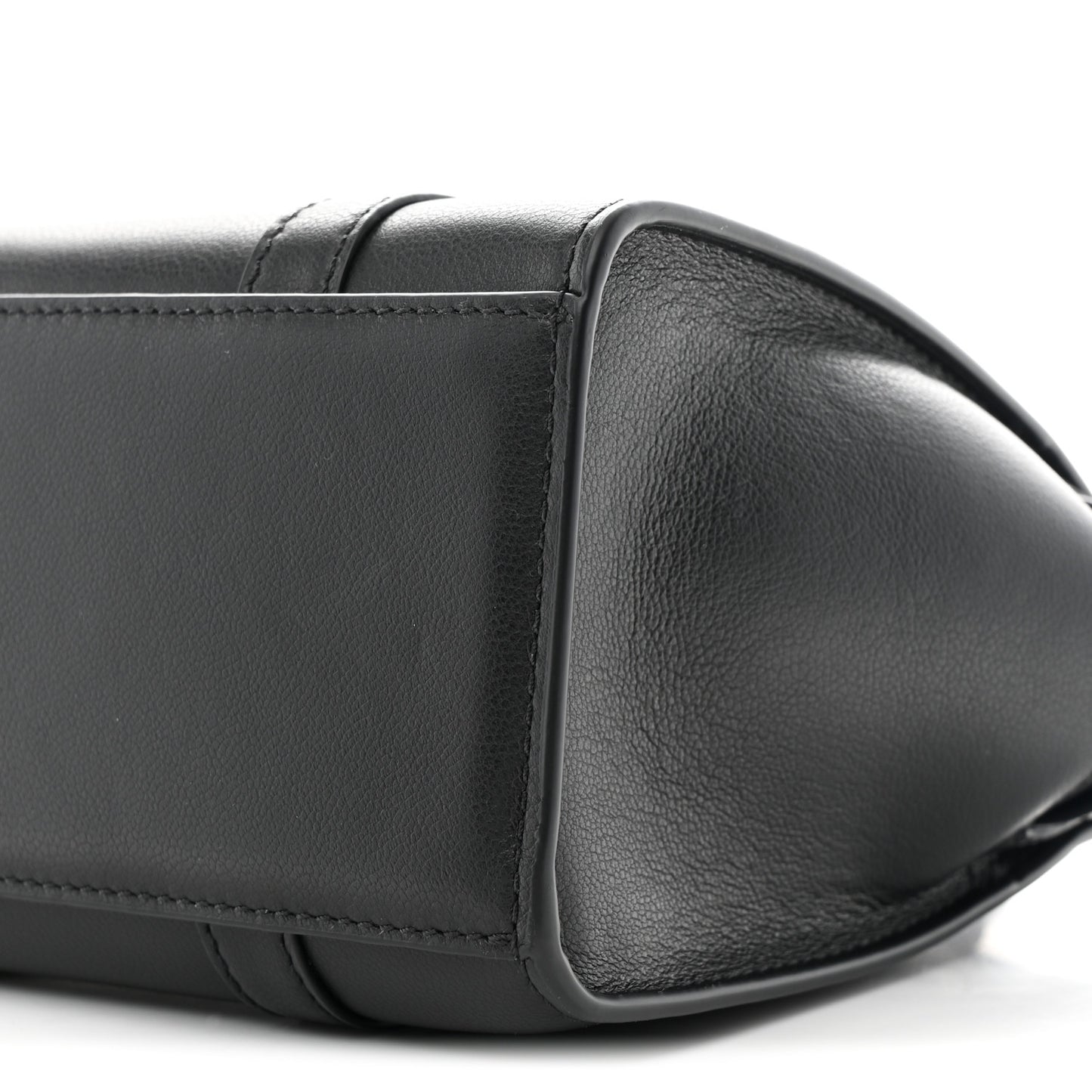 Small Classic Grain Micro Bayswater Zip Tote Black