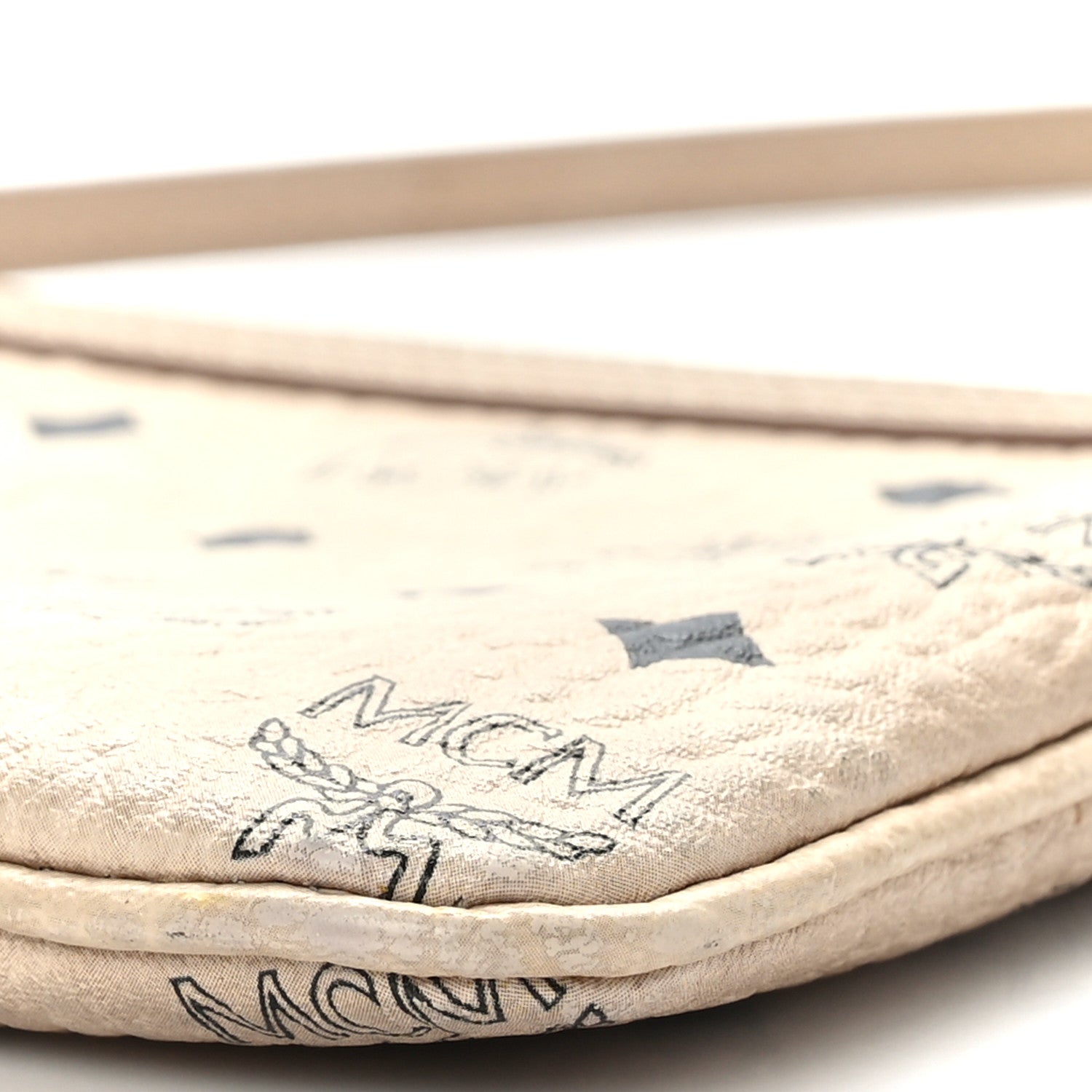 MCM Visetos Medium Pouch Beige 7 of 7