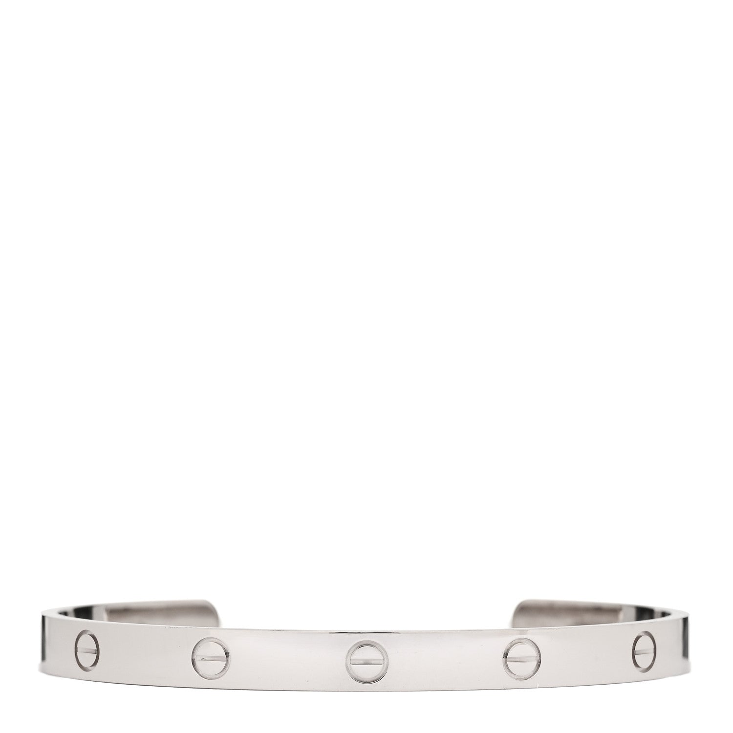 Cartier 18K White Gold LOVE Cuff Bracelet 20 1 of 4