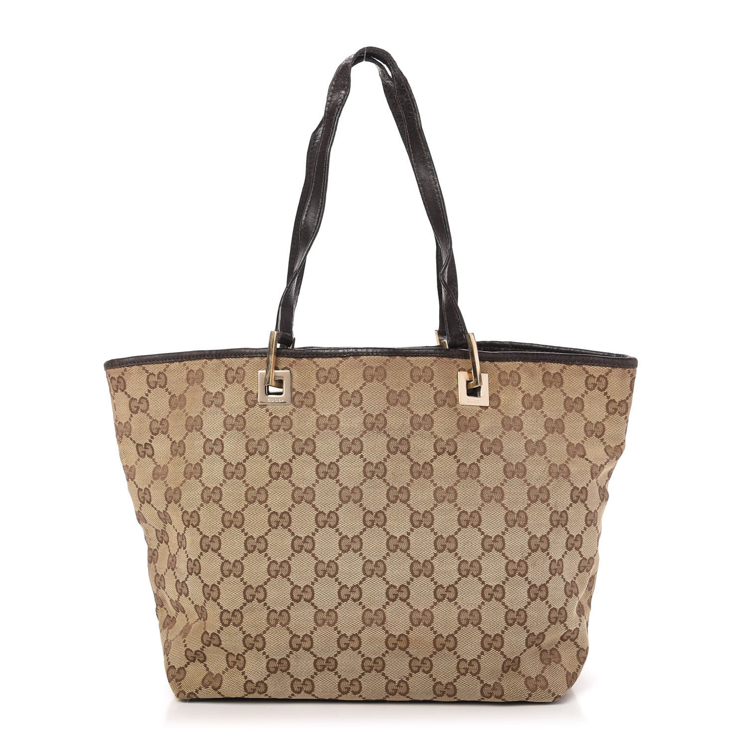 Gucci Monogram Large Bucket Tote Dark Brown 1 of 13