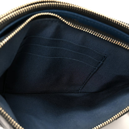 Chanel Patent Quilted Small Clutch With Chain Black Blue 7 of 12