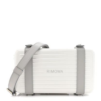 Rimowa Gloss Polycarbonate Personal Cross-Body Bag White Grey 1 of 11