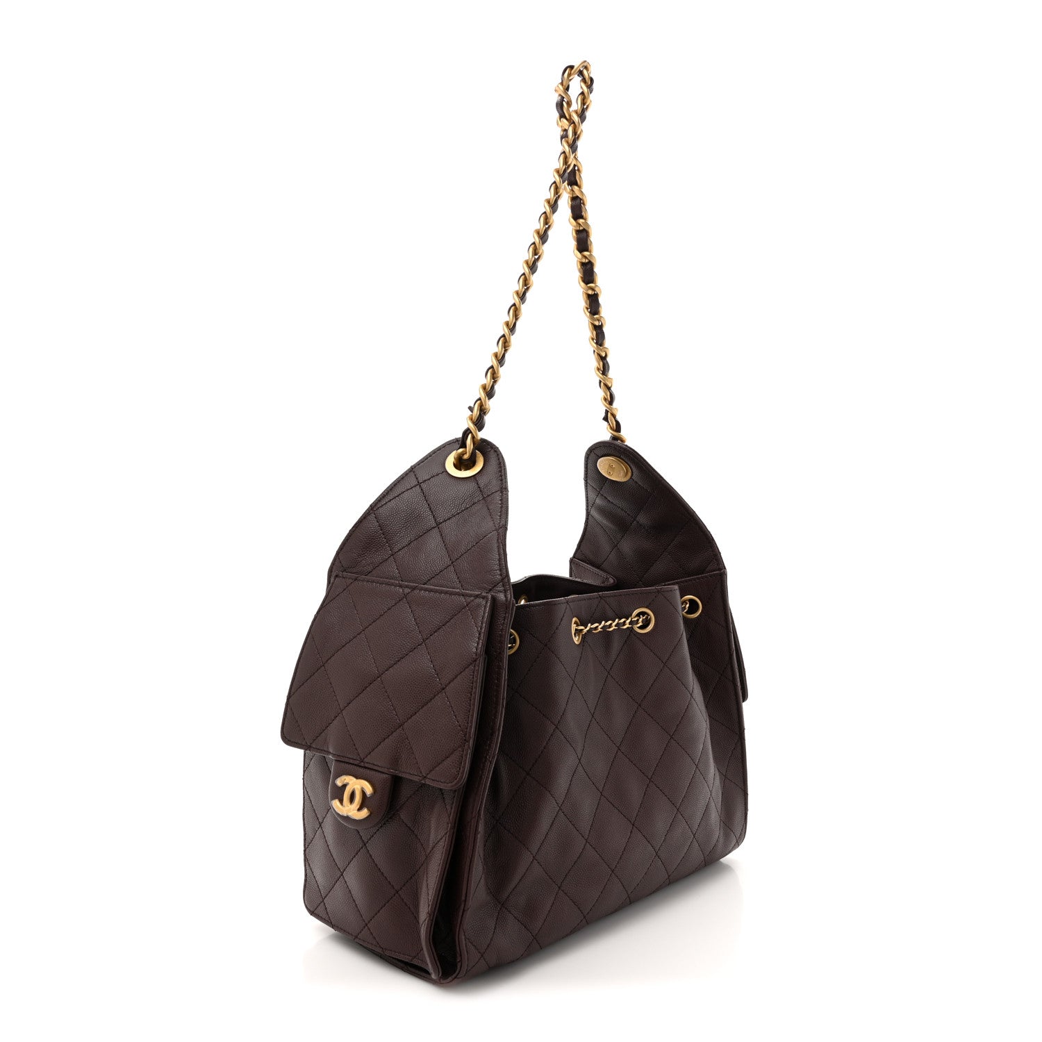 Chanel Caviar Quilted Small Chanel 25 Handbag Dark Brown 3 of 10