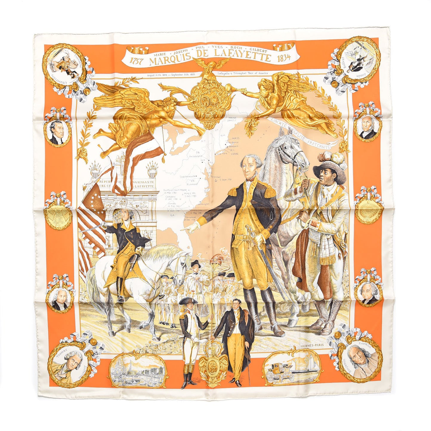 Silk Marquis De Lafayette Scarf 90