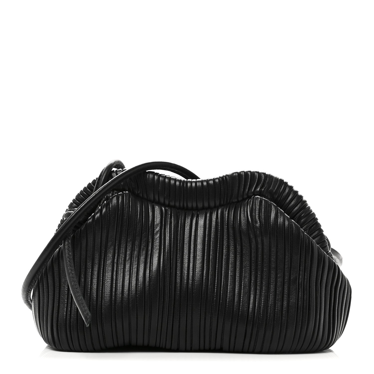 Mansur Gavriel Lambskin Pleated Baci Bag  Black 1 of 9