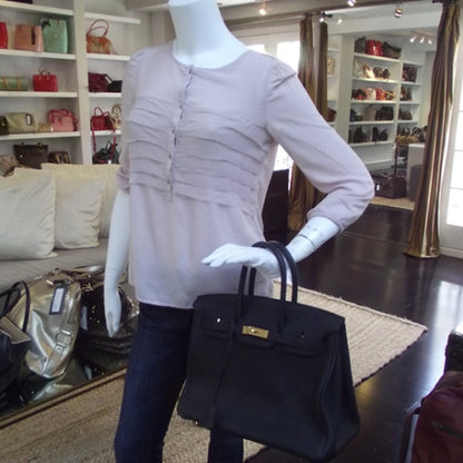 Hermes Taurillon Clemence Birkin 35 Noir 2 of 12