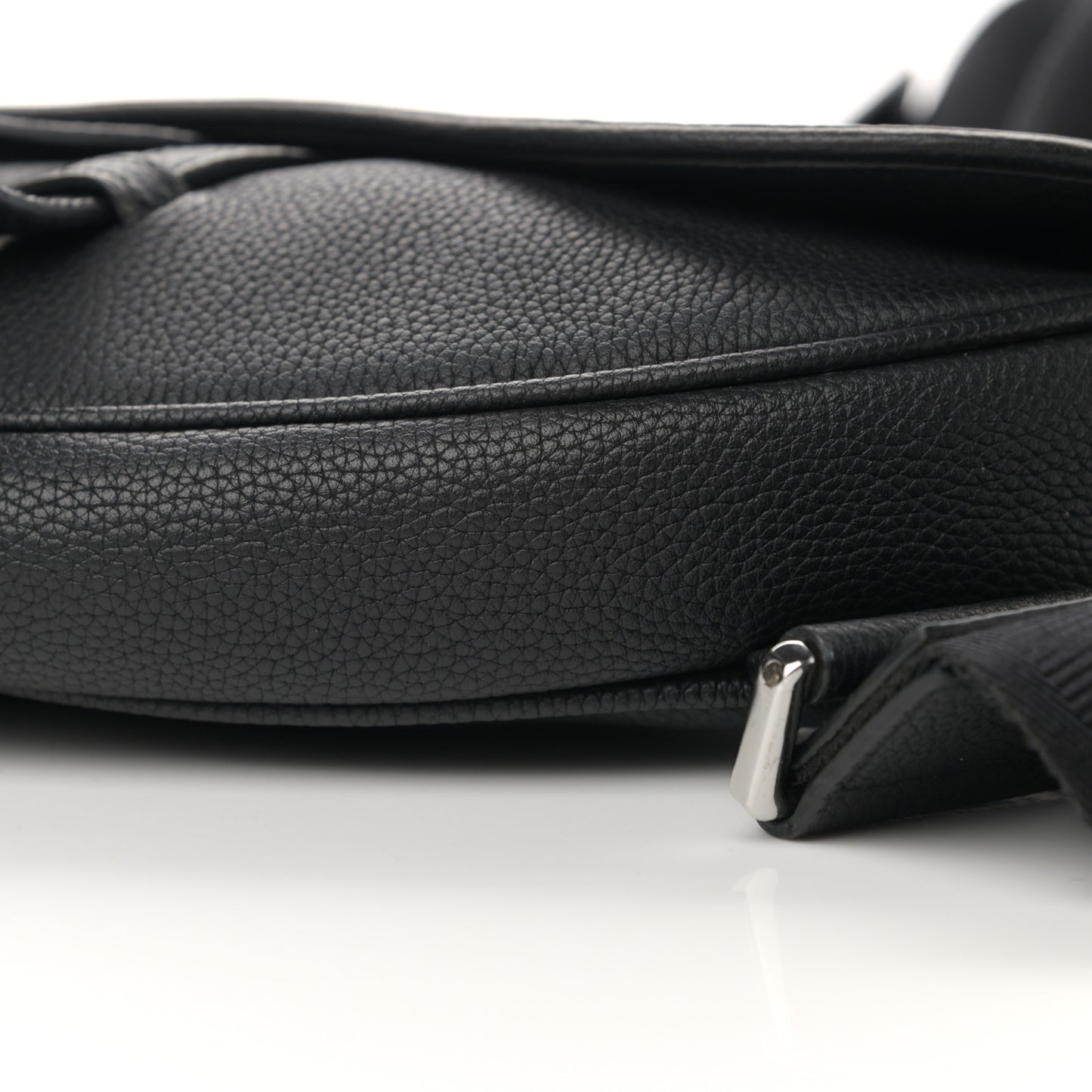 Grained Calfskin Kim Jones Saddle Bag Black