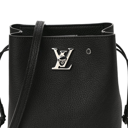 Louis Vuitton Calfskin Nano Lockme Bucket Black 7 of 10