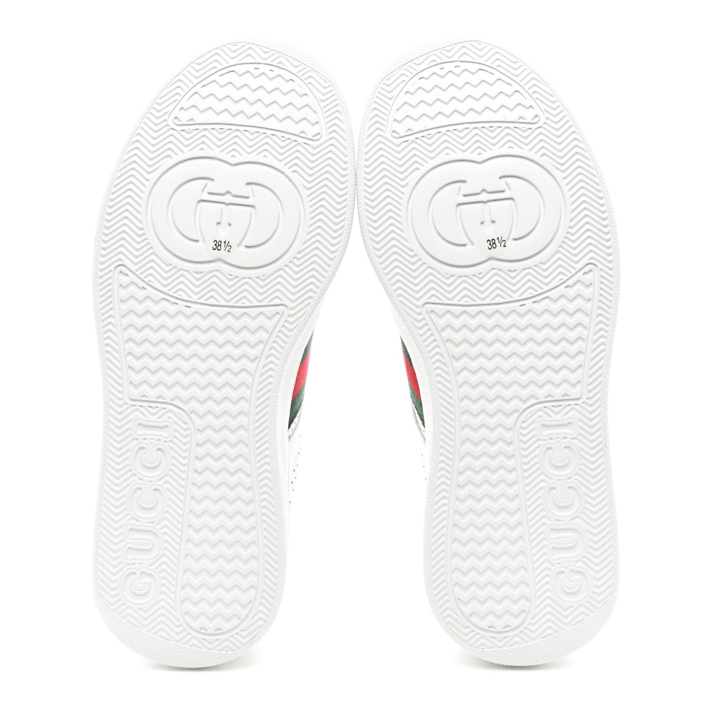 Calfskin Web Perforated Womens Platform 55mm Sneakers 38.5 White Bright Splash