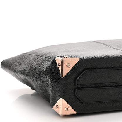 Alexander Wang Pebbled Calfskin Large Prisma Skeletal Tote Black Rose Gold Hardware 8 of 10
