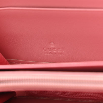 Gucci Calfskin Matelasse GG Marmont Zip Around Wallet Wild Rose 6 of 9