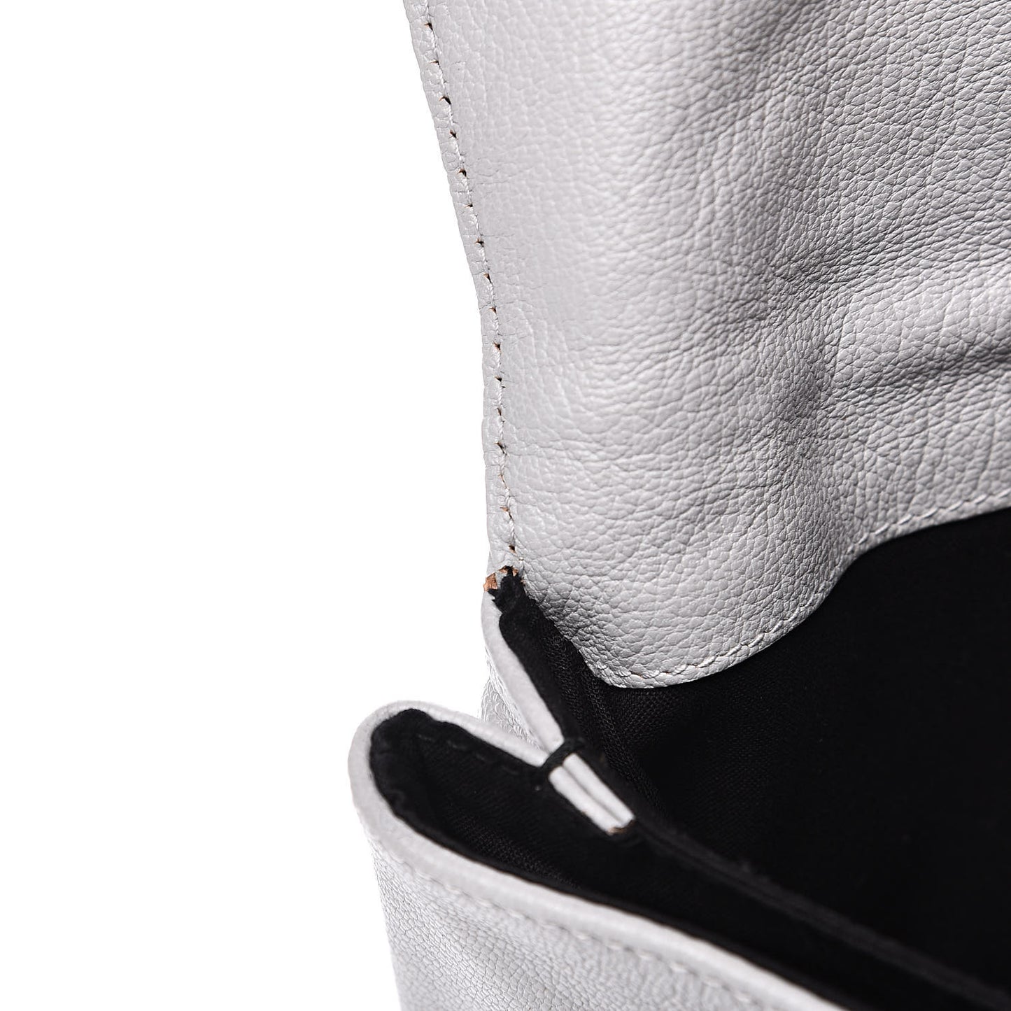 Agneau Giant 12 Gold Hardware Envelope Clutch Gris Ciment