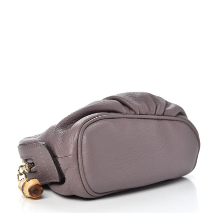 Gucci Goatskin Medium Bamboo Cosmetic Case Purple 4 of 7
