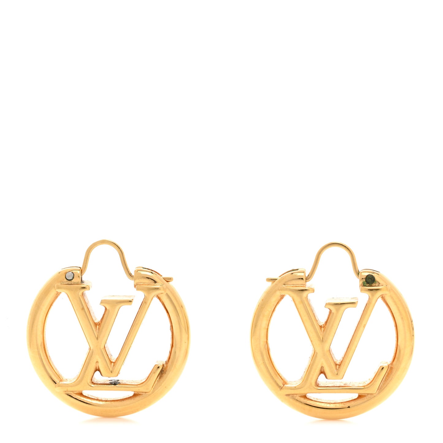 Metal Small Louise Hoop Earrings Gold