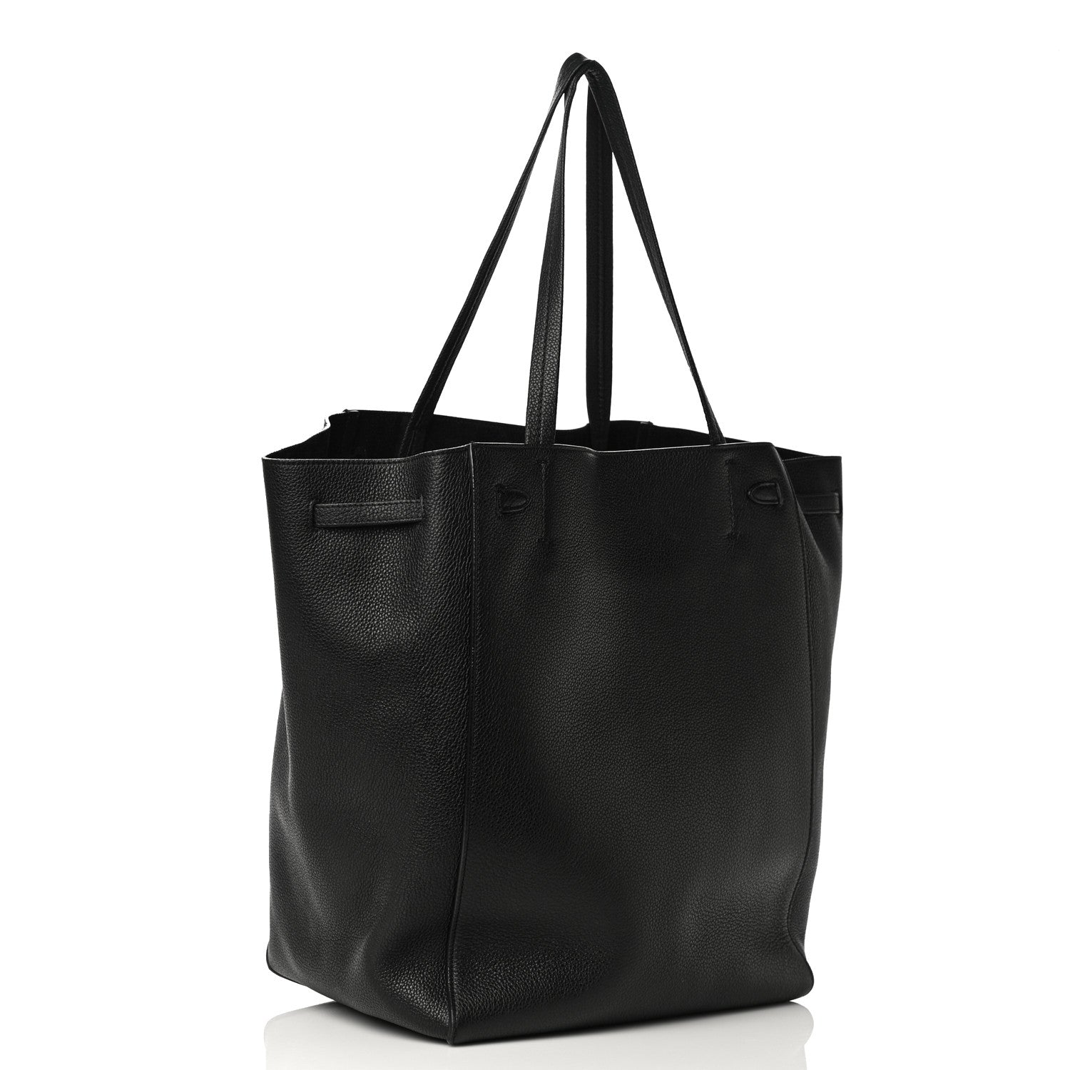 Celine Soft Grained Calfskin Medium Belt Cabas Phantom Black 3 of 13