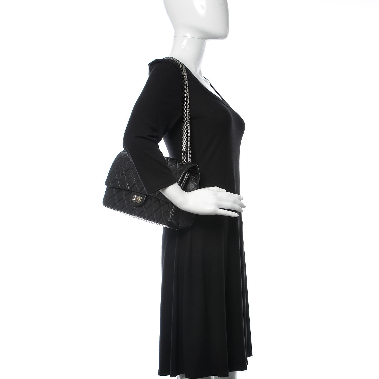 Chanel Aged Calfskin Quilted 2.55 Reissue 226 Flap Black 2 of 10