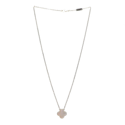 Van Cleef & Arpels 18K Yellow Gold Mother of Pearl Vintage Alhambra Pendant Necklace 2 of 7