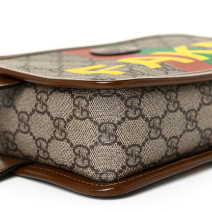 Gucci GG Supreme Monogram Azalea Calfskin Fake/Not Retro Interlocking G Cosmetic Case Beige Ebony Brown Sugar 7 of 10