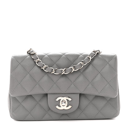 Chanel Caviar Quilted Mini Rectangular Flap Grey 1 of 10