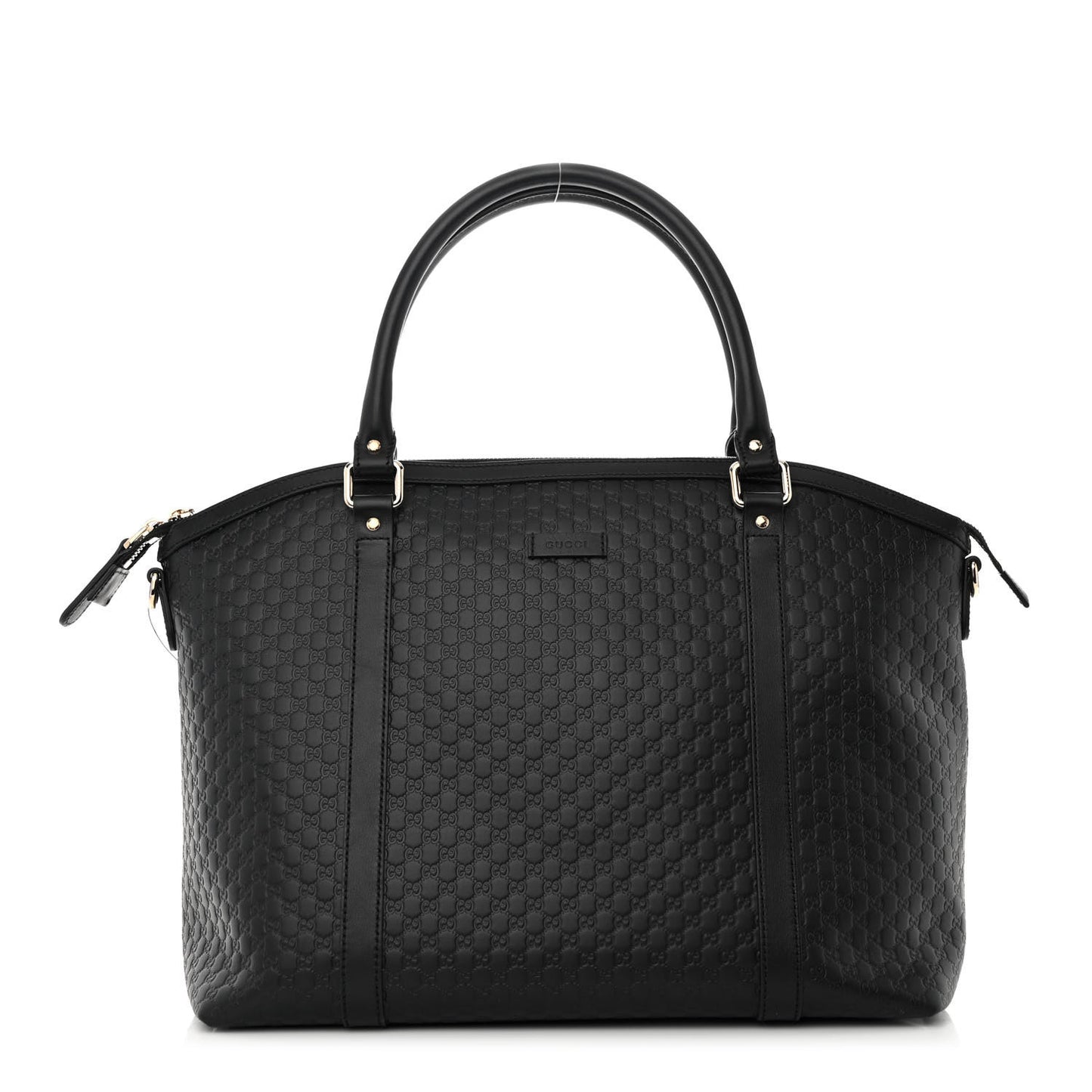 Soft Microguccissima Large Dome Satchel Black