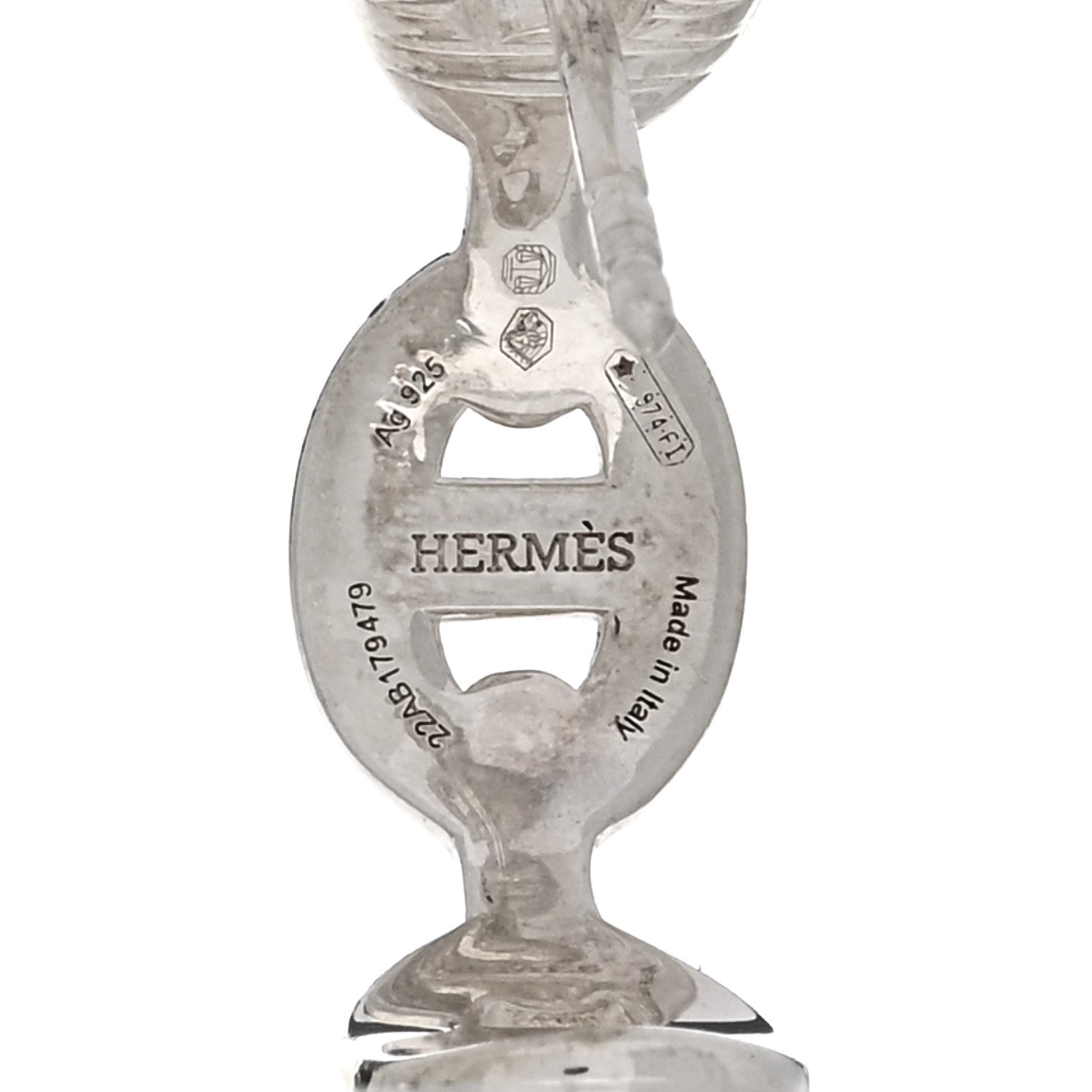 Hermes Sterling Silver Chaine D'Ancre Enchainee Climber Earrings 3 of 5