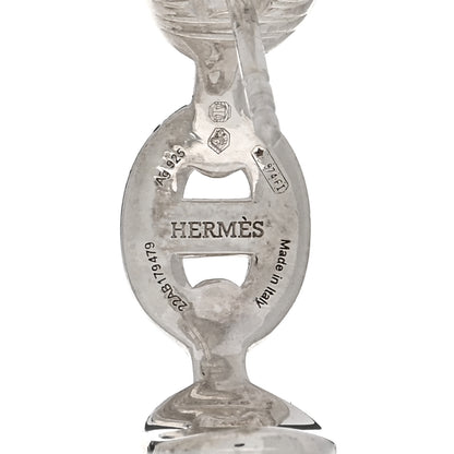 Hermes Sterling Silver Chaine D'Ancre Enchainee Climber Earrings 3 of 5