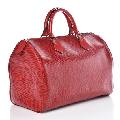 Louis Vuitton Epi Speedy 30 Castillan Red 4 of 7