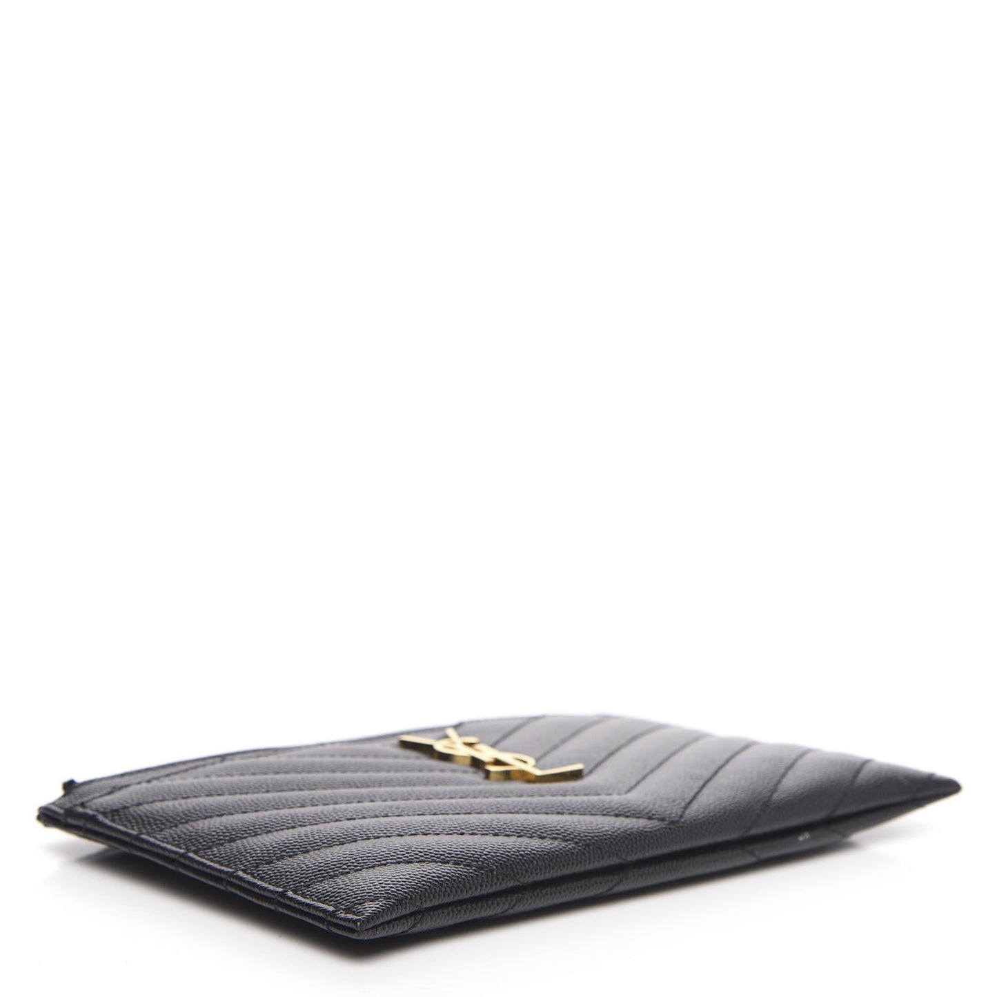 Grain De Poudre Chevron Monogram Bill Pouch Black