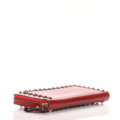 Valentino Garavani Calfskin Rockstud Zip Around Wallet Rosso Valentino 4 of 13