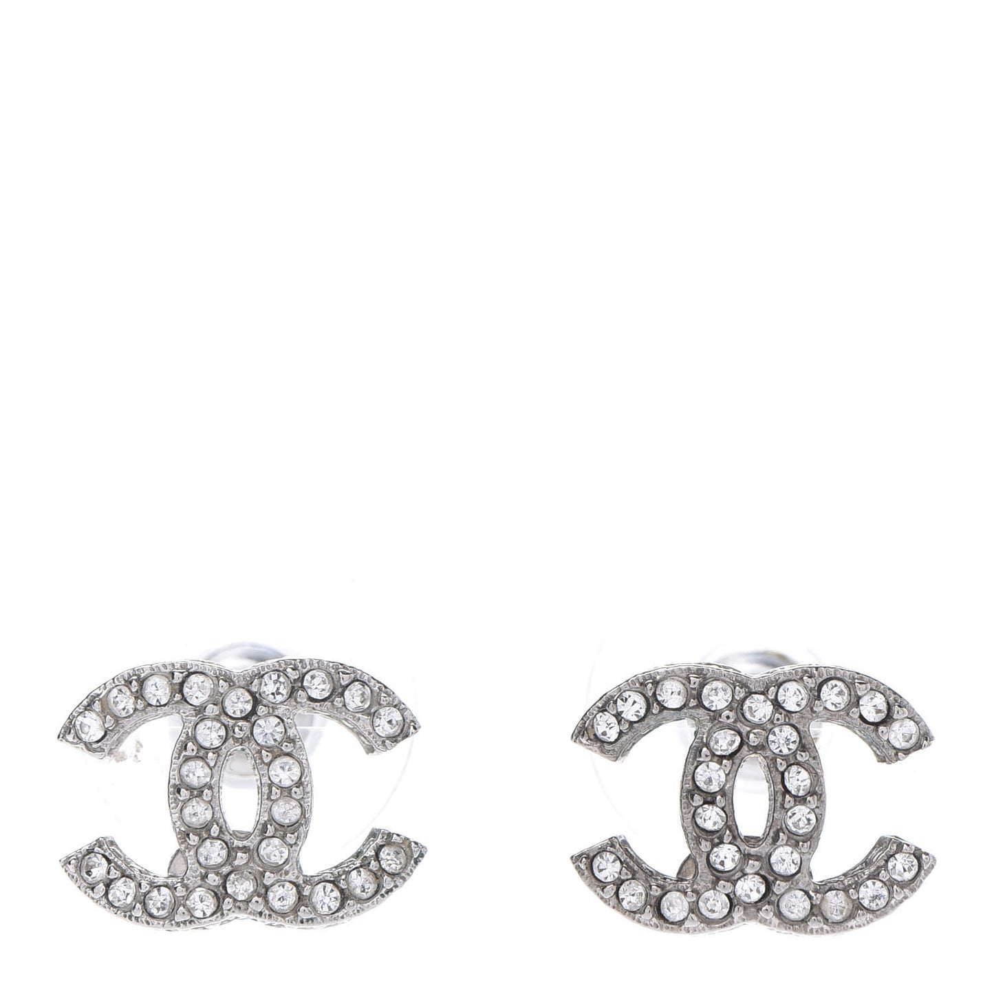Crystal Mini Timeless CC Earrings Silver