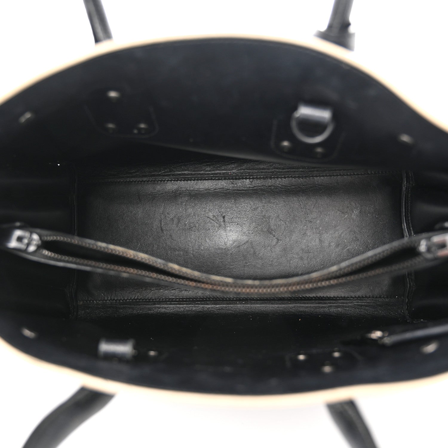 Saint Laurent Calfskin Small Sac De Jour Black White 5 of 13