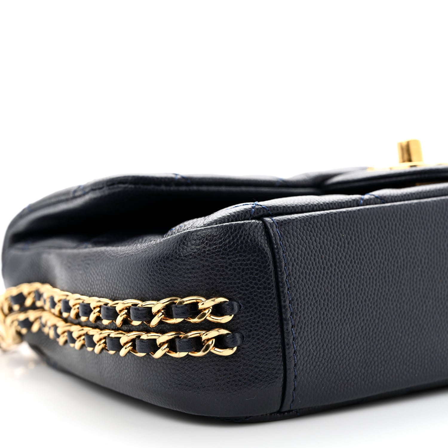 Chanel Caviar Quilted Mini CC You Flap Navy 9 of 11