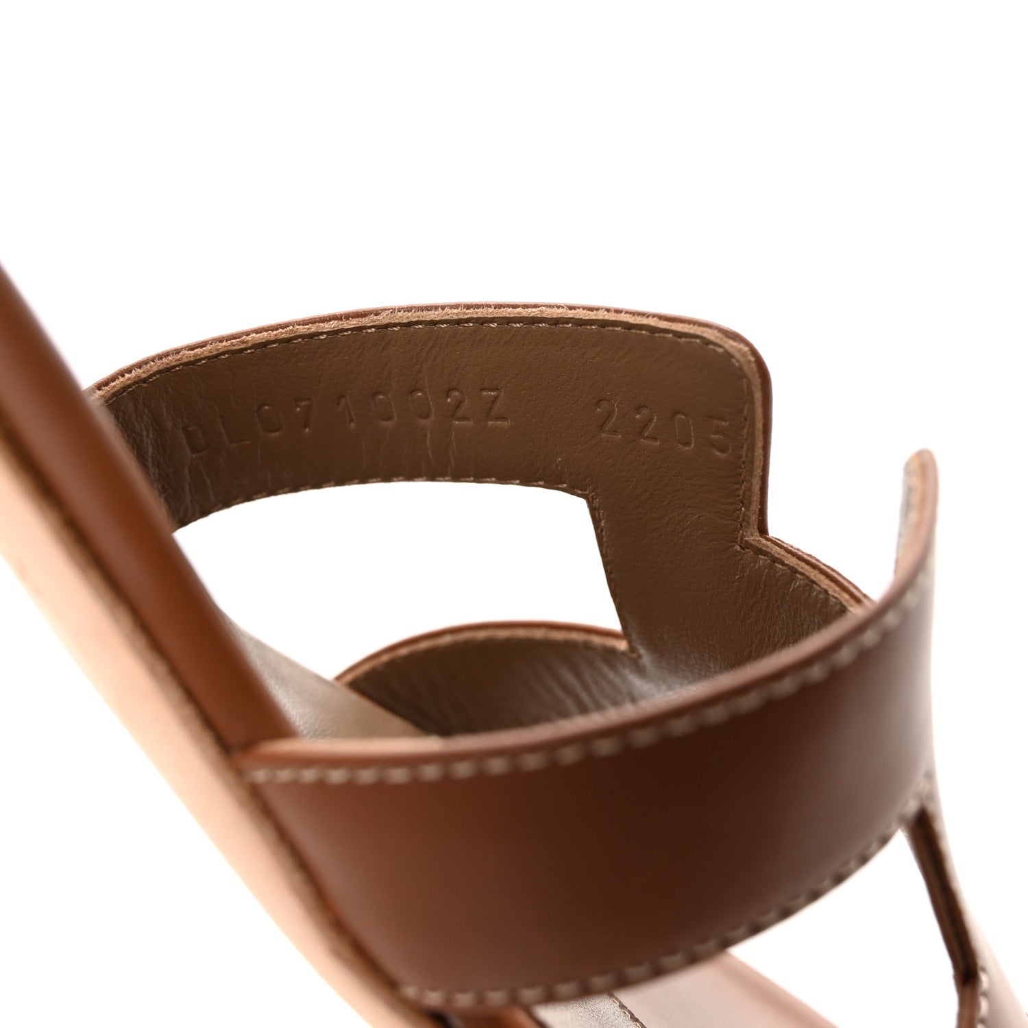 Hermes Calfskin Oasis Sandals 37.5 Gold 9 of 10