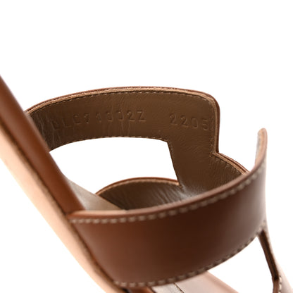 Hermes Calfskin Oasis Sandals 37.5 Gold 9 of 10